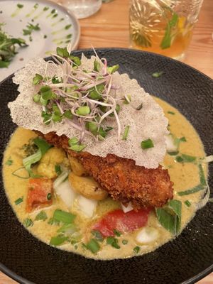 Curry with crispy tofu  at VanPlanten in Utrecht