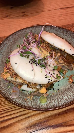 Bao bun with vegan tuna salad #Veganuary at VanPlanten in Utrecht