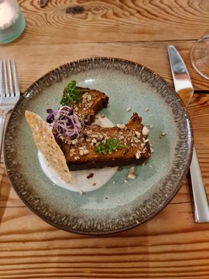 Pompoenflan met salie at VanPlanten in Utrecht