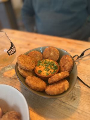 Rösti with gochujang mayo.  at VanPlanten in Utrecht