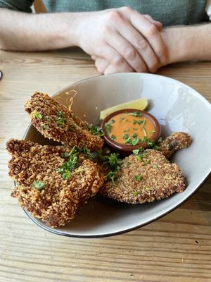 Oyster mushroom with smokey chipotle sauce   at VanPlanten in Utrecht