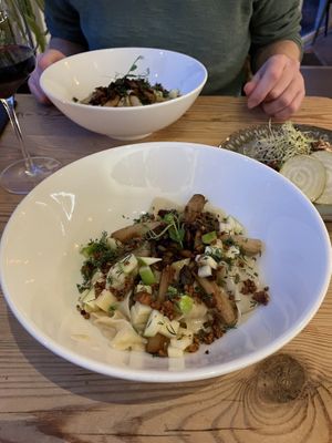 Pappardelle with salsify, mushrooms, beurre noisette   at VanPlanten in Utrecht
