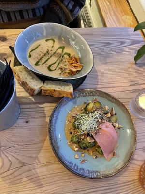 Soup and Brussels Sprouts  at VanPlanten in Utrecht