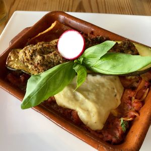 Lasagna. This one very tasty and creamy! A real flavor explosion. at VanPlanten in Utrecht