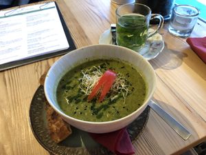 courgette soup at VanPlanten in Utrecht