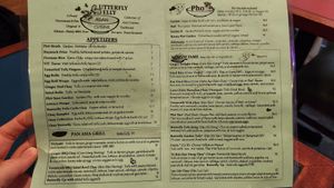 Vegan menu at Butterfly Belly in Portland
