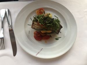 Eggplant millefeuille  at Terrasse in Zurich