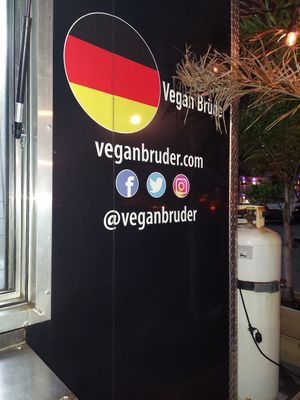 Look for sign at Vegan Brüder in Fort Lauderdale