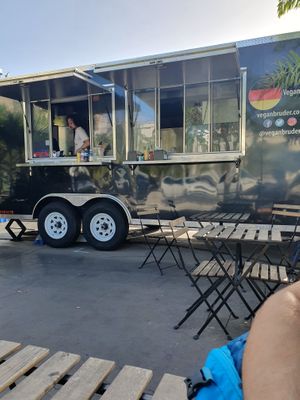 Food truck + outdoor seating at Vegan Brüder in Fort Lauderdale