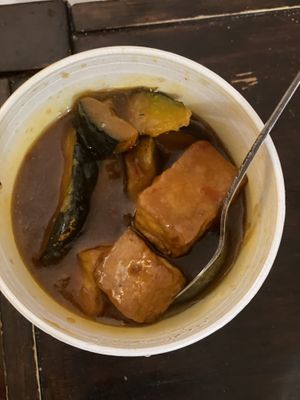 Pumpkin tofu soup  at Wheel of Life in Irvine