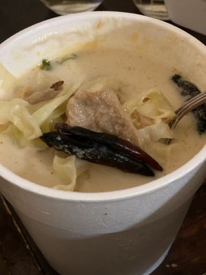 Tom Kha Kai soup  at Wheel of Life in Irvine