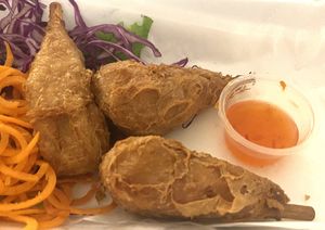 Vegan drumsticks  at Wheel of Life in Irvine