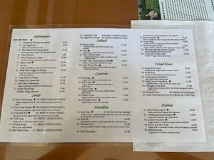 menú  at Wheel of Life in Irvine