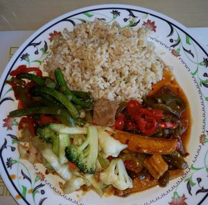 Three item lunch special $11 at Wheel of Life in Irvine