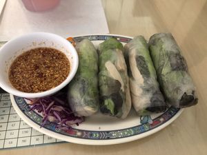 Spring rolls! at Wheel of Life in Irvine