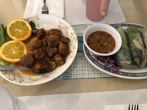 Orange chicken!! at Wheel of Life in Irvine