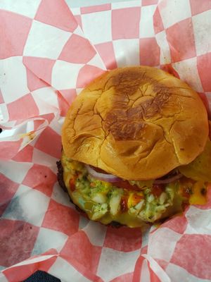 Avocado slaw burger at Nut Cafe in Jonesboro