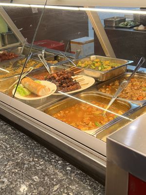 Lots of soy meat   at Harvesters Vegetarian in Metro Manila