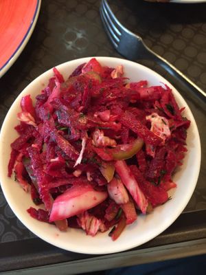 Salad with beetroot and cabbage  at Lyublyu i Blagodaryu in Yekaterinburg