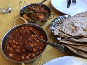 Chana masala and roti naan   at The Everest in Westport
