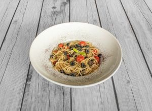 Aglio Olio Pasta - Vegan at J Cafe in Bangkok