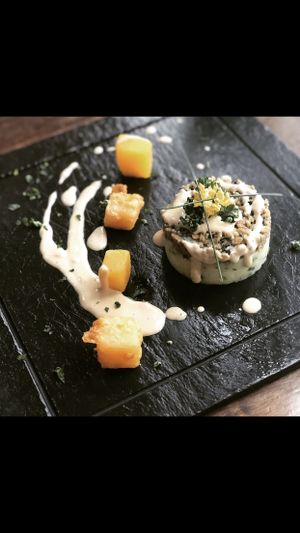 Vegan haggis, neeps, tattie  at Drummonds Hotel in Markinch