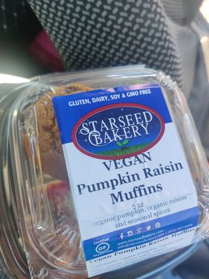 Vegan pumpkin muffins at Greens in Chester