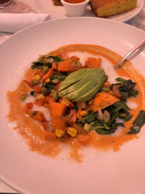 plant based grits  at Four Friends Kitchen in Denver