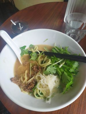vegan ramen. I think it was 1300¥ at Gluten Free T's Kitchen in Tokyo