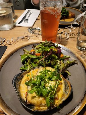 Vegan ravioli at The Crown Inn in Broughton