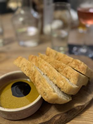 Focaccia with olive oil and balsamic   at The Crown Inn in Broughton