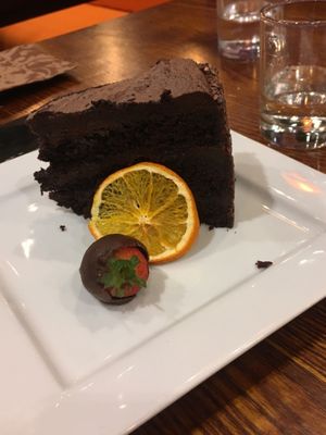 Chocolate ganache cake at Swadish in Glasgow