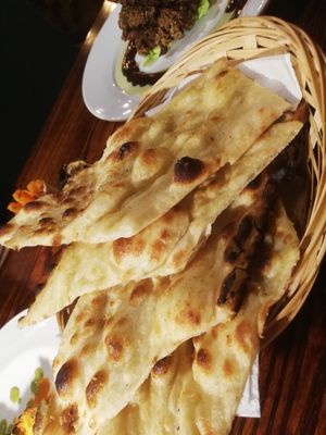 Garlic corriander naan at Swadish in Glasgow