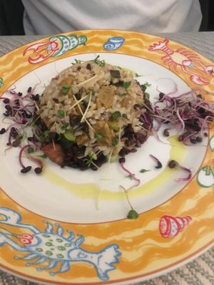 Arroz con tofu fumado - delicioso!  at El Celler de Triton in Sant Feliu De Guixols