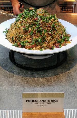 Pomegranate rice at Oasis Bakery in Fairfield