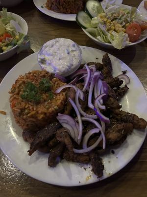 Gyros Teller mit Tomaten Reis   at Trash Chic in Cologne