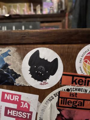 Stickers everywhere  at Trash Chic in Cologne