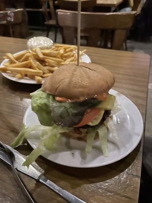 Cheeseburger and extra fries (large)  at Trash Chic in Cologne
