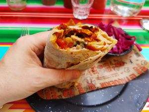 Planted pastor burrito at La Taqueria - Kreis 4 in Zurich