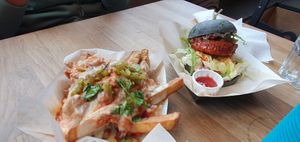 Cheesy chips at Punk Vegan in Leeds
