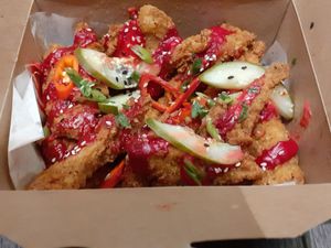 Korean wings at Punk Vegan in Leeds