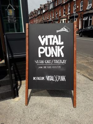 It is what it says at Punk Vegan in Leeds