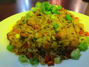 Soy meat fried rice at Aji Limon in Bonita Springs