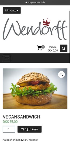 Vegan sandwich very cheap at Wendorff in Svendborg