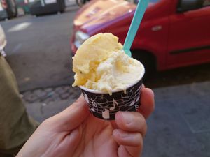 Limone und Passionsfrucht at Gelateria Brivido in Rome