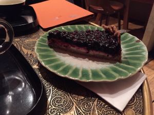 Pomegranate cake at Tushita in Munich