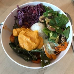 delicious Buddha bowl!  at Tushita in Munich