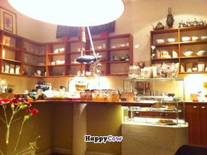 Cash desk at Tushita in Munich