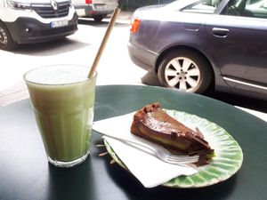 Avocado chocolate cake - to die for!! at Tushita in Munich