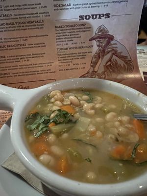 Bean soup!!!!  at Prospectors Pizza in Denali